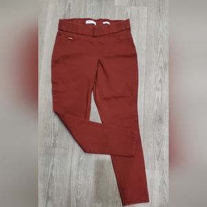 Red pull on jeans Nine West skinny ankle